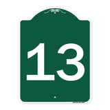 Sign with Number '13