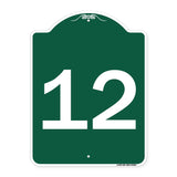 Sign with Number '12