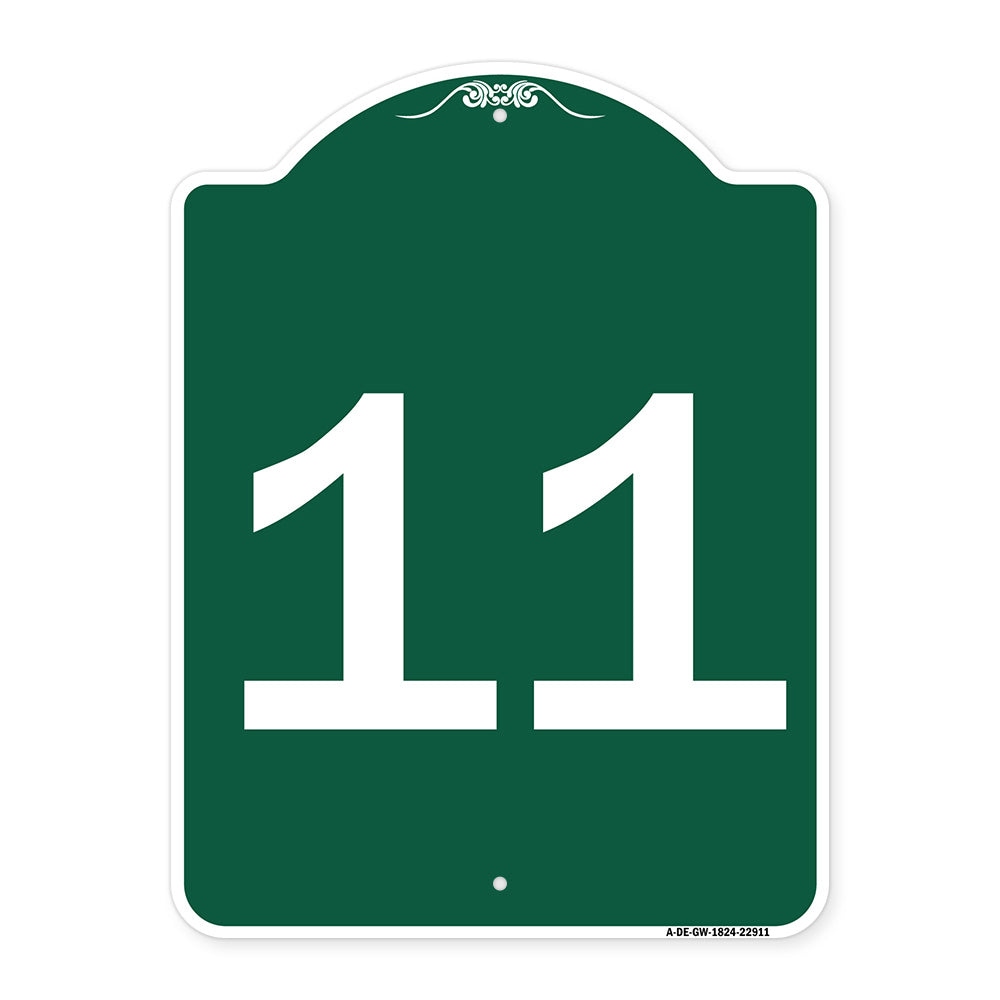 Sign with Number '11