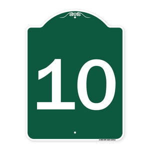 Sign with Number '10