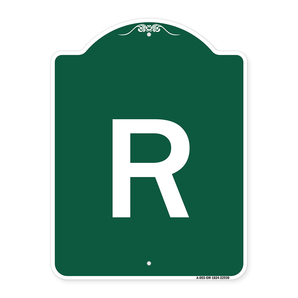 Sign with Letter R
