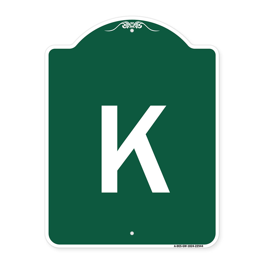 Sign with Letter K