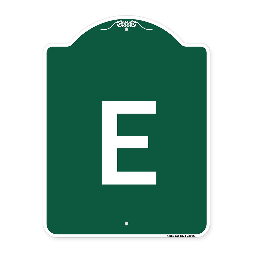 Sign with Letter E