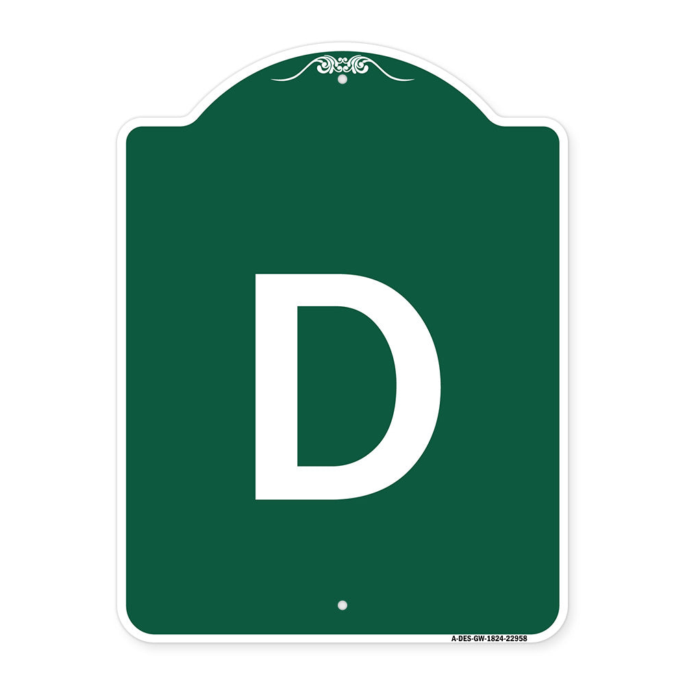 Sign with Letter D