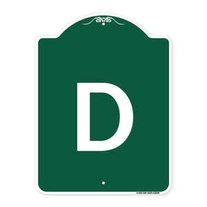 Sign with Letter D