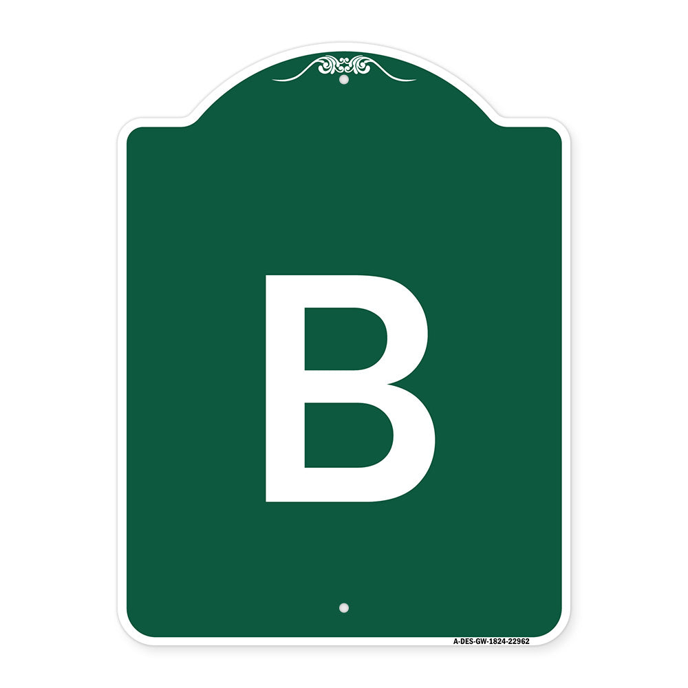 Sign with Letter B