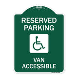 Reserved Parking Van Accessible with Symbol