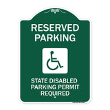 Reserved Parking State Disabled Parking Permit Required (Handicapped Symbol)
