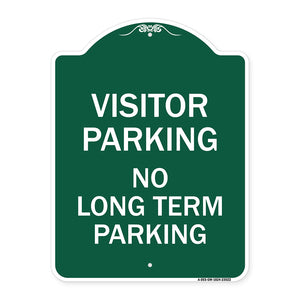 Reserved Parking Sign Visitor Parking No Long-Term Parking