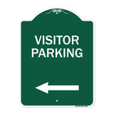 Reserved Parking Sign Visitor Parking (Arrow Pointing Left)