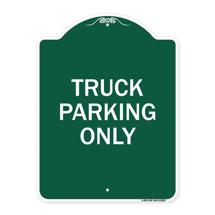 Reserved Parking Sign Truck Parking Only