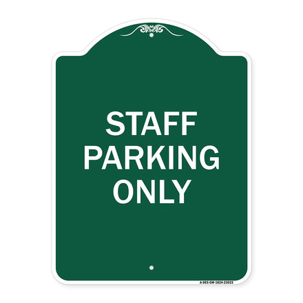 Reserved Parking Sign Staff Parking Only