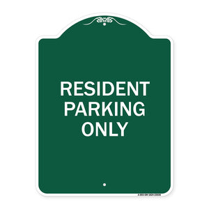 Reserved Parking Sign Resident Parking Only