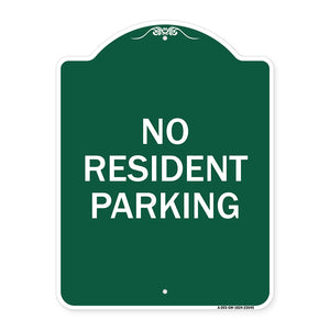 Reserved Parking Sign No Resident Parking