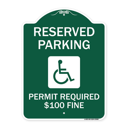 Reserved Parking Permit Required $100 Fine