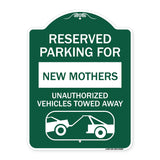 Reserved Parking for New Mothers Unauthorized Vehicles Towed Away (With Tow Away Graphic)