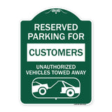 Reserved Parking for Customers Unauthorized Vehicles Towed Away
