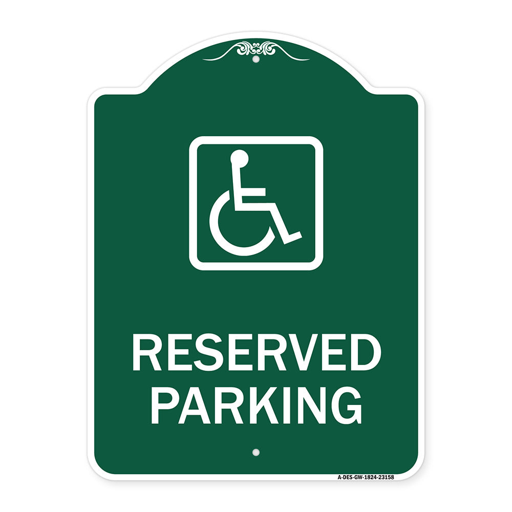 Reserved Parking (Handicapped Symbol) (Blue)