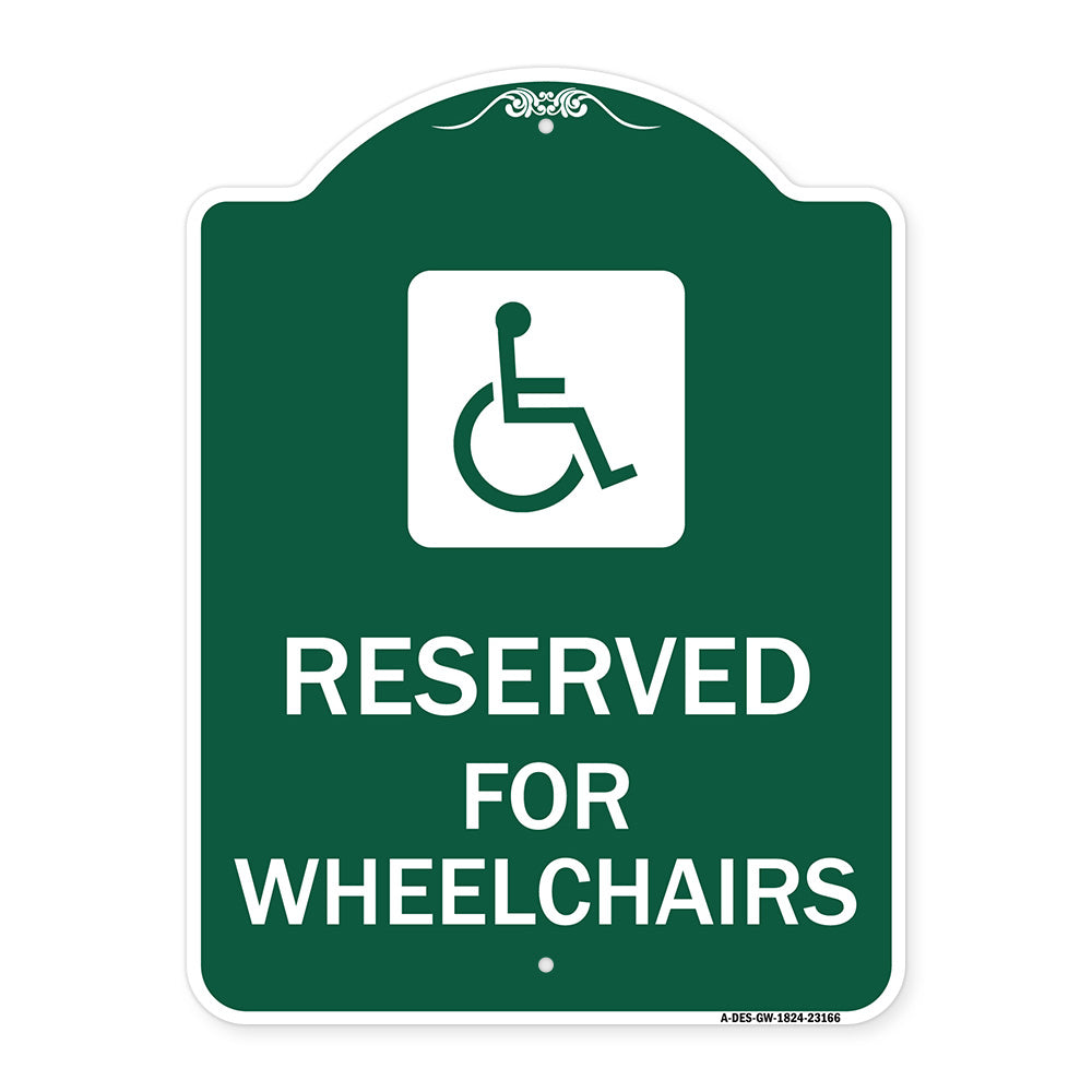 Reserved for Wheelchairs with Graphic
