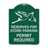 Reserved for Stork Parking Permit Required (With Graphic