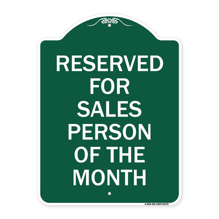 Reserved for Salesperson of the Month