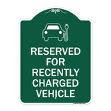 Reserved for Recently Charged Vehicle with Graphic