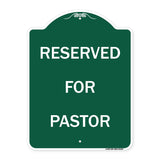 Reserved for Pastor