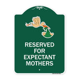 Reserved for Expectant Mothers (With Stork & Baby Graphic)