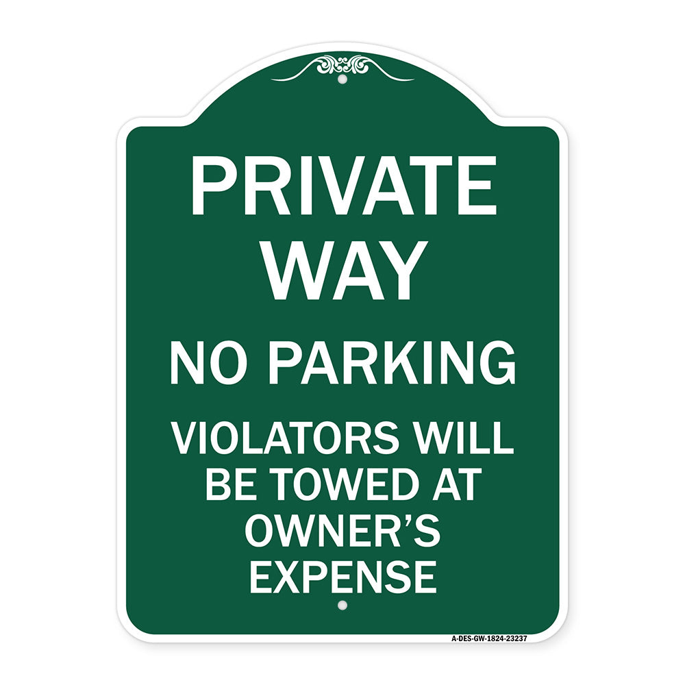 Private Way Violators Will Be Towed Away