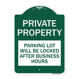 Private Property Parking Lot Will Be Locked After Business Hours