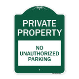 Private Property - No Unauthorized Parking