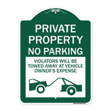 Private Parking Violators Will Be Towed Away at Vehicle Owner's Expense