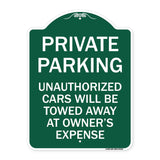 Private Parking Unauthorized Cars Will Be Towed Away at Owner's Expense