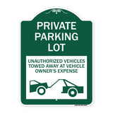 Private Parking Lot Unauthorized Vehicles Towed at Owner Expense