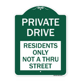 Private Drive Sign Private Drive - Residents Only Not A Thru Street