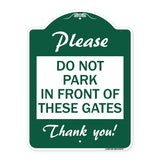 Please Do Not Park in Front of These Gates
