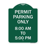 Permit Parking Only 8-00 Am to 5-00 Pm