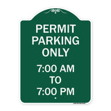 Permit Parking Only 7-00 Am to 7-00 Pm