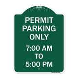 Permit Parking Only 7-00 Am to 5-00 Pm