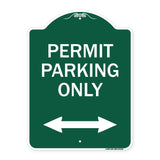 Permit Parking Only (Bidirectional Arrow)