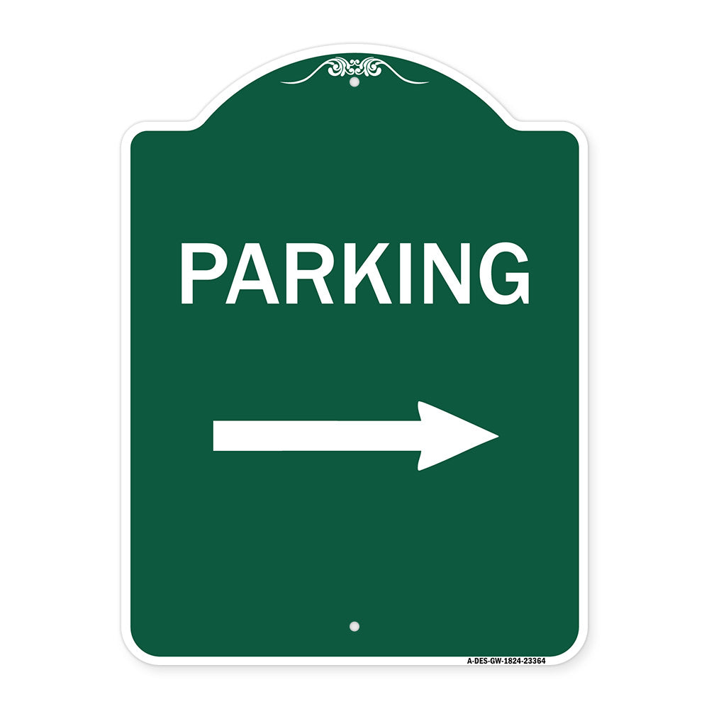 Parking Sign (Right Arrow)