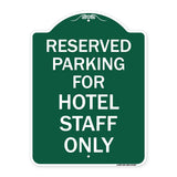 Parking Reserved for Hotel Staff Only