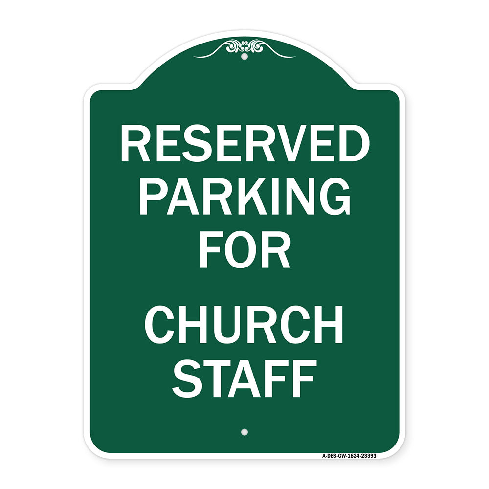 Parking Reserved for Church Staff