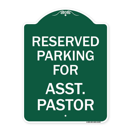 Parking Reserved for Asst. Pastor