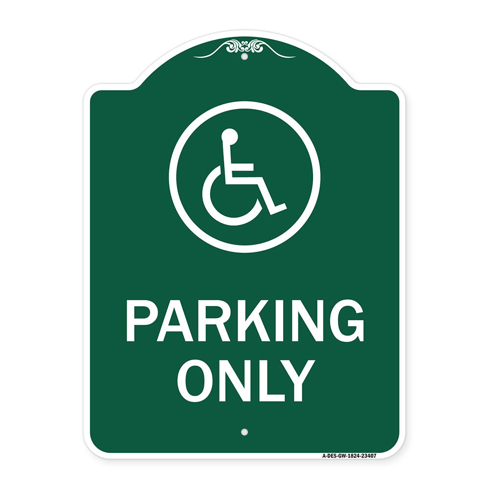 Parking Only (With New Access Symbol)