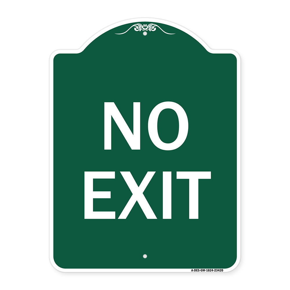Parking Lot Sign No Exit