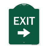 Parking Lot Sign Exit Sign (Right Arrow)