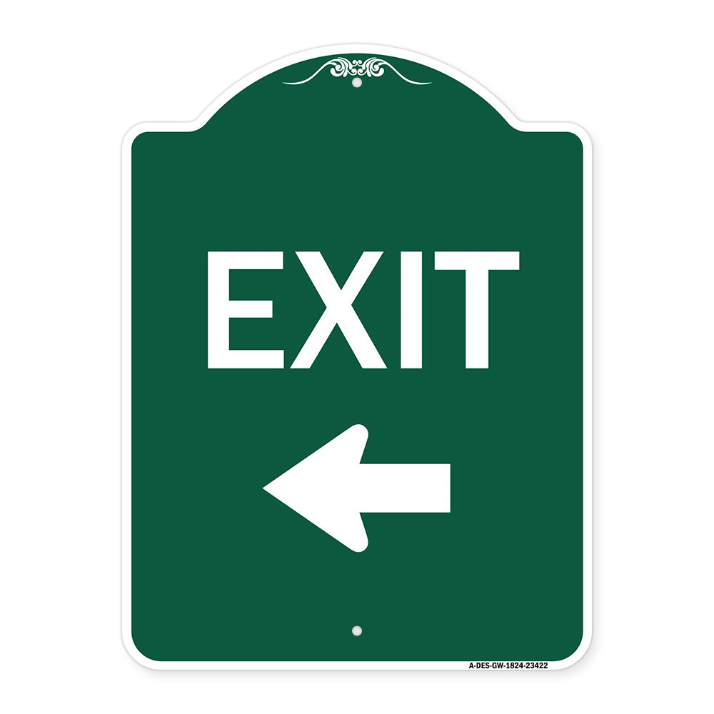 Parking Lot Sign Exit Sign (Left Arrow)