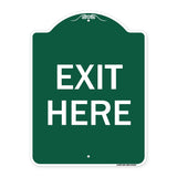 Parking Lot Sign Exit Here