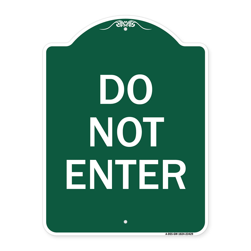 Parking Lot Sign Do Not Enter
